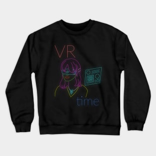 Girl with VR Crewneck Sweatshirt